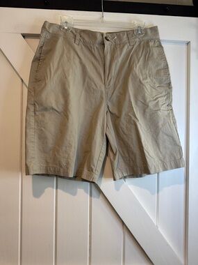 Disney Men's Flat Front Shorts in Beige